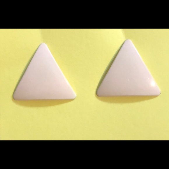 Pink Triangle Earrings - Picture 4 of 6